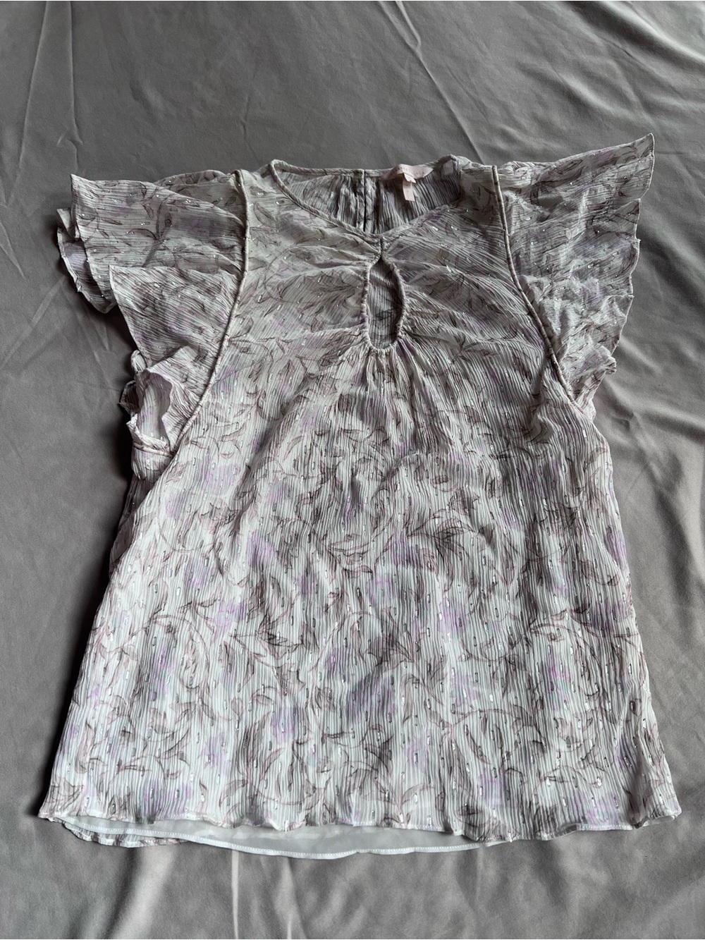 Rebecca Taylor Zadie Fleur Ruffle Sleeve Top